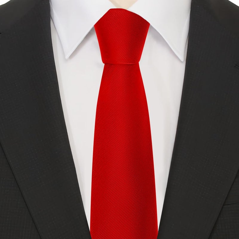 Junmaxroad Store 63'' XL Black Ties For Men Solid Color Extra Long Neckties 3.35" (8.5CM) Men's Big and Tall Ties with Gift Box - Image 3